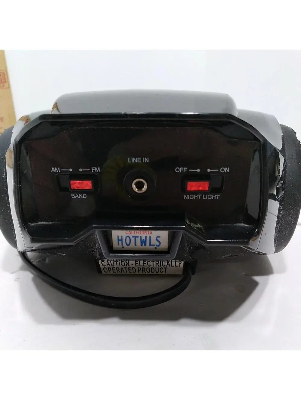 2008 Hotwheels Alarm Clock With Night Light And Radio